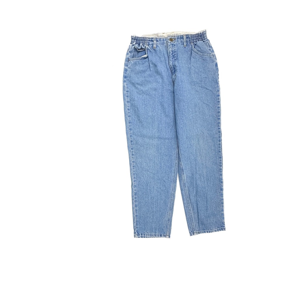Riders Side Elastic Straight Leg Women's size 8P Medium Blue Denim Jeans
